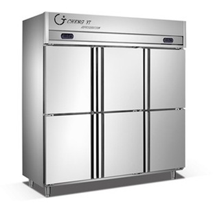 成义KGS-1600L六门不锈钢直冷冷冻冰箱 双温工程款厨房冷柜的优势解析